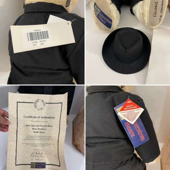 Rare Cooperstown Bears Blue Brothers Limited Edition  # 255 Of  1000 Collection - Picture 10 of 12